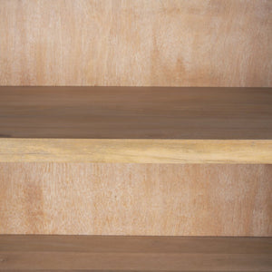 Mercana Sloan Arched Curio Cabinet - Elegant Solid Mango Wood Design with Glass Display for Modern Spaces Black Wood | Black Metal | 80"H 70827