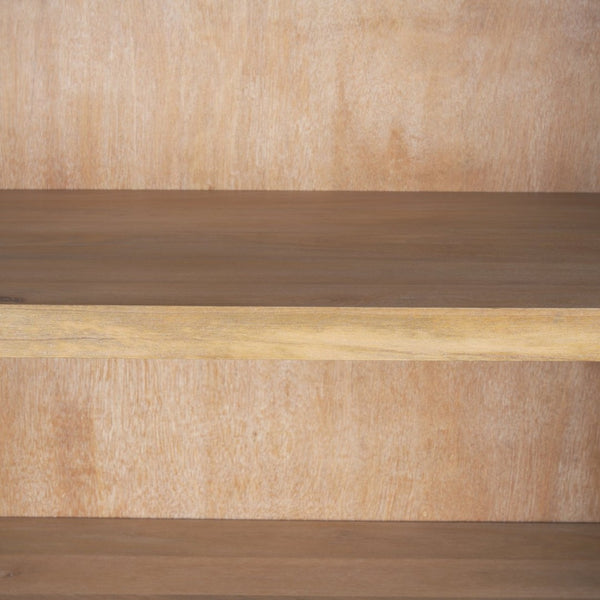 Mercana Sloan Arched Curio Cabinet - Elegant Solid Mango Wood Design with Glass Display for Modern Spaces Black Wood | Black Metal | 80"H 70827