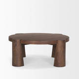 Tammar Round Wood with Tapered Legs Coffee Table 70842-AB Mercana