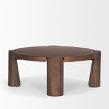 Tammar Round Wood with Tapered Legs Coffee Table 70842-AB Mercana