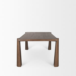 Mercana Tammar Solid Mango Wood Dining Table with Tapered Legs - Modern Rustic Elegance for Any Space 70843-AB