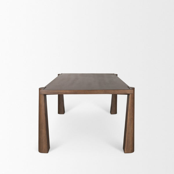 Mercana Tammar Solid Mango Wood Dining Table with Tapered Legs - Modern Rustic Elegance for Any Space 70843-AB