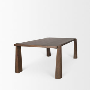 Mercana Tammar Solid Mango Wood Dining Table with Tapered Legs - Modern Rustic Elegance for Any Space 70843-AB