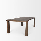 Tammar Rectangular Brown Wood with Tapered Legs Dining Table 70843-AB Mercana