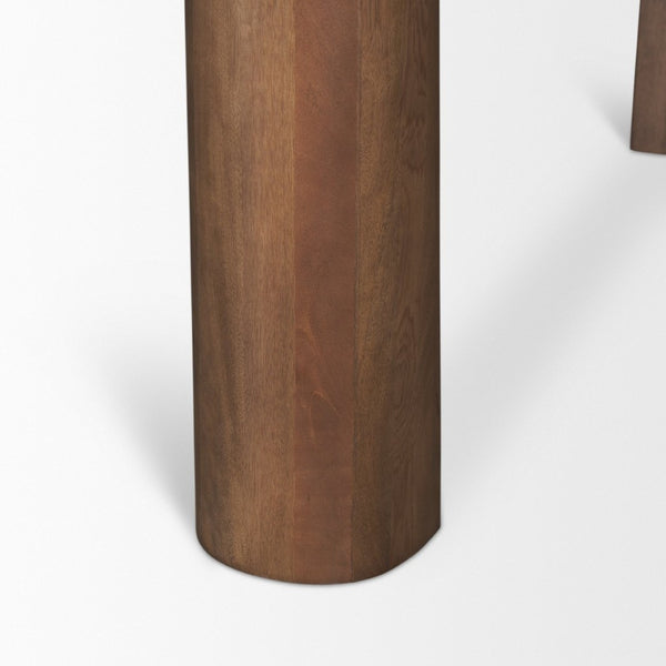 Mercana Tammar Solid Mango Wood Dining Table with Tapered Legs - Modern Rustic Elegance for Any Space 70843-AB