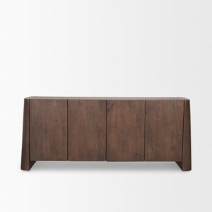 Mercana Tammar 4-Door Sideboard – Modern Mango Storage Solution with Clean Lines and Curved Edges for Style 70844