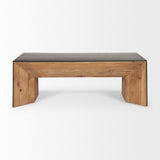 Mercana Tabor Natural Wood w/ Black Oak Waterfall Coffee Table 70892