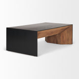 Mercana Tabor Natural Wood w/ Black Oak Waterfall Coffee Table 70892