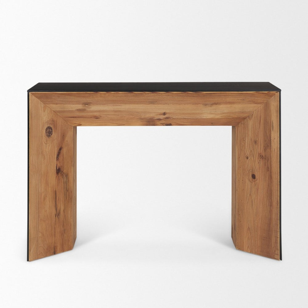 Mercana Tabor Rustic-Modern Console Table with Waterfall Design - Perfect for Entryways and Living Spaces 70893