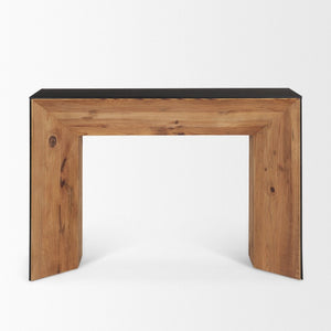 Mercana Tabor Rustic-Modern Console Table with Waterfall Design - Perfect for Entryways and Living Spaces 70893