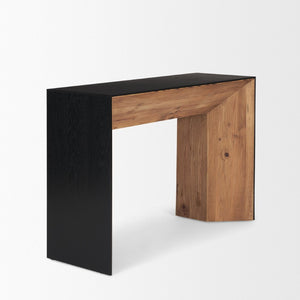 Mercana Tabor Rustic-Modern Console Table with Waterfall Design - Perfect for Entryways and Living Spaces 70893