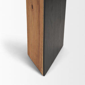 Mercana Tabor Rustic-Modern Console Table with Waterfall Design - Perfect for Entryways and Living Spaces 70893