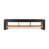 Mercana Tabor Natural Wood w/ Black Oak Waterfall Media Coffee Table 70894