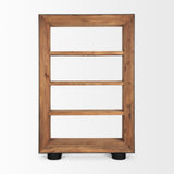 Mercana Tabor Natural Wood w/ Black Oak Frame Bookcase 70895