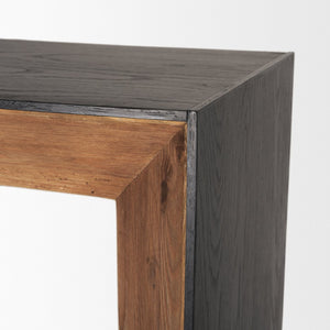 Mercana Tabor Rustic Wood Bookcase with Sleek Frame - Stylish Storage Solution for Modern Living Spaces 70895