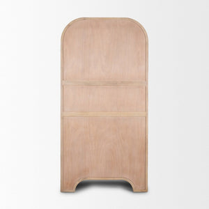 Mercana Sorina Curio Cabinet - Sculptural Solid Mango Wood Design for Elegant Display and Storage Solutions 70836