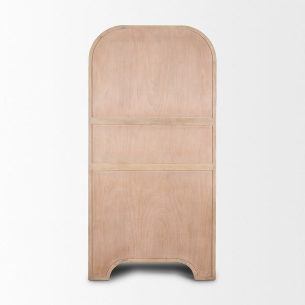 Mercana Sorina Curio Cabinet - Sculptural Solid Mango Wood Design for Elegant Display and Storage Solutions 70836