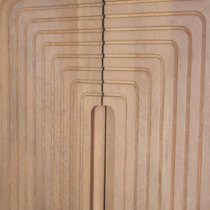 Mercana Sorina Curio Cabinet - Sculptural Solid Mango Wood Design for Elegant Display and Storage Solutions 70836