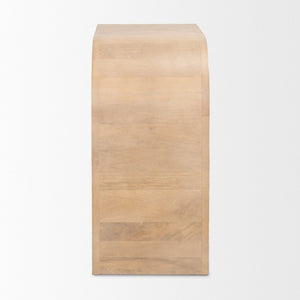 Mercana Sorina Accent Cabinet – Stylish Solid Mango Wood Storage with Reverse-Fluted Doors & Rounded Corners 70837