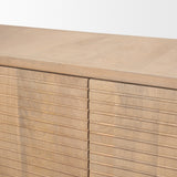 Sorina Reverse Fluted Light Brown Wood Sideboard 70838 Mercana