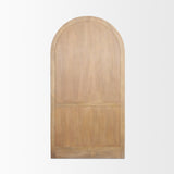 Suri Light Brown Wood withGlass Doors Arched Curio Cabinet 70825 Mercana