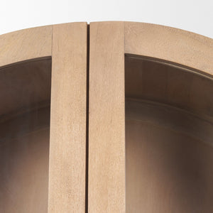 Mercana Suri Curio Cabinet with Glass Doors - Rustic Farmhouse Charm for Displaying Treasures Elegantly 70825