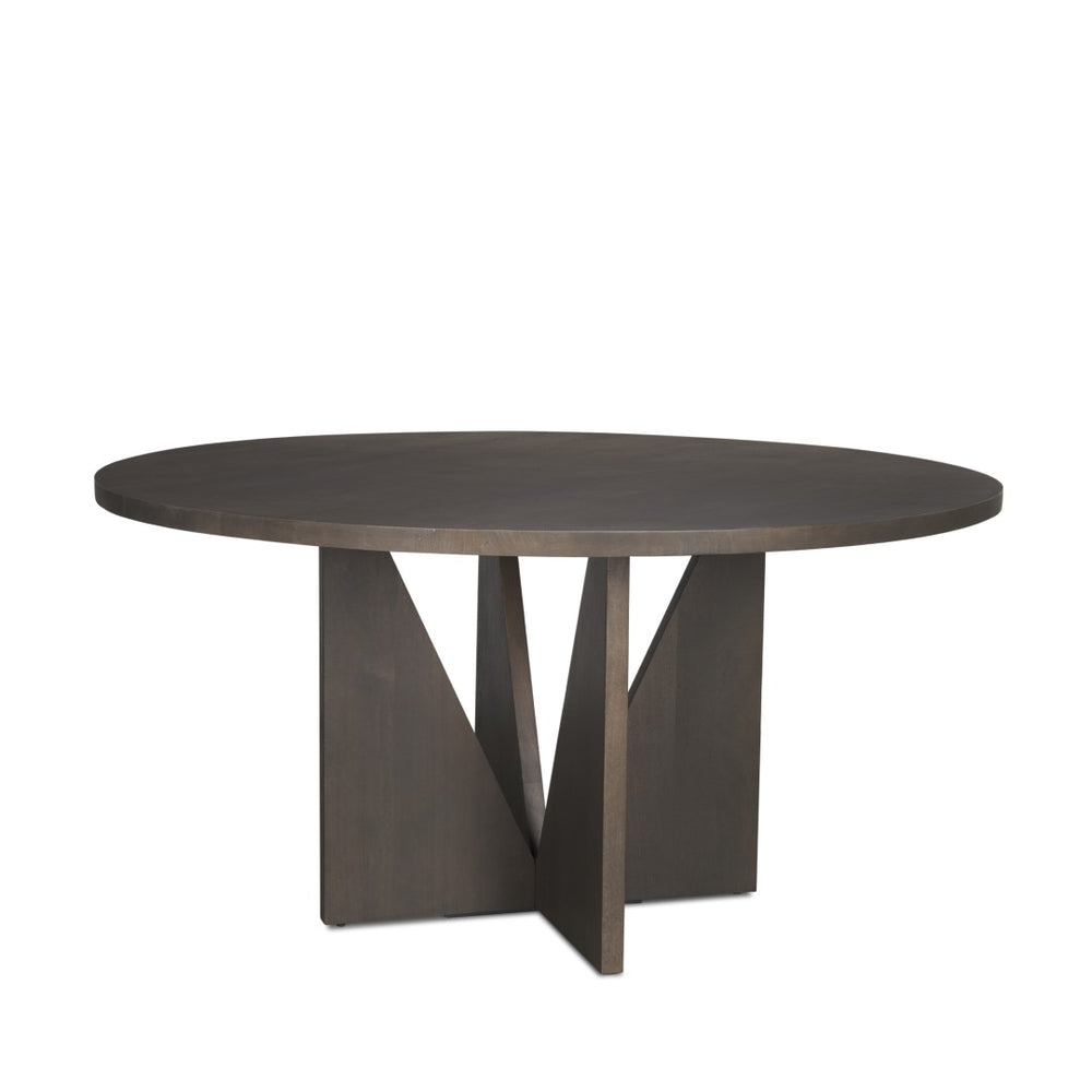 Mercana Tarro Dining Table - Solid Wood Craftsmanship with Geometric Base for Modern Dining Elegance 70840