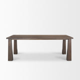 Mercana Wolcott Rectangular Dark Brown Solid Wood Dining Table 71018-AB