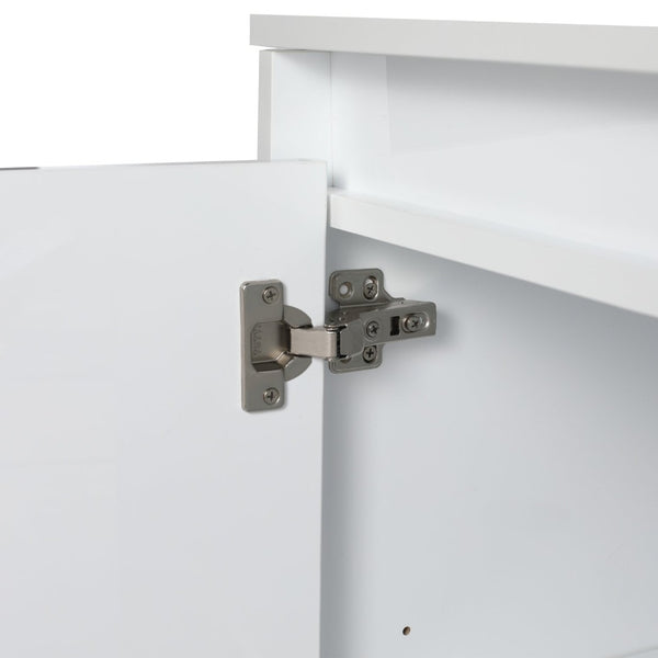 English Elm 20" Freestanding Vanity with Ceramic Sink Soft Close Storage Glossy White Bath W999S00386