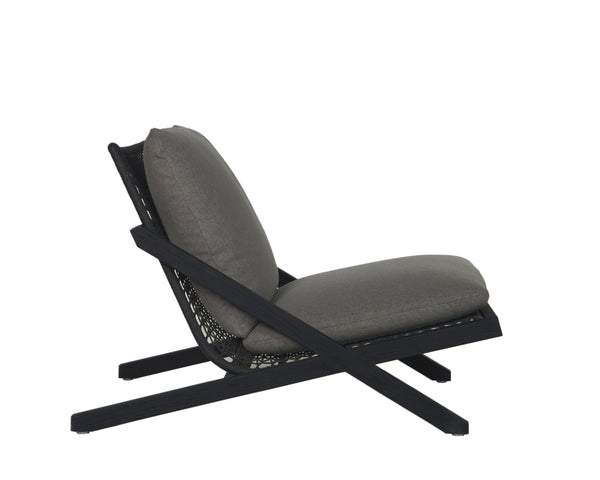 Sunpan Bari Lounge Chair - Timeless Outdoor Seating with Durable Teak and Weather-Resistant Design Charcoal / Gracebay Grey