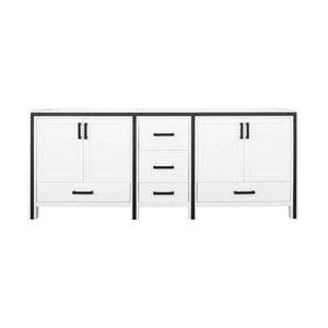 English Elm White Double Bath Vanity - 80-Inch Spacious Storage With Soft-Close Drawers For Modern Bathrooms B2731P260734-GIGA