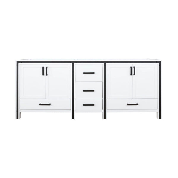 English Elm White Double Bath Vanity - 80-Inch Spacious Storage With Soft-Close Drawers For Modern Bathrooms B2731P260734-GIGA