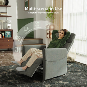 English Elm Electric Velvet Recliner Chair with Power Lift, High-Density Foam, Footrest & Space-Saving Grey Comfort W3659P335425