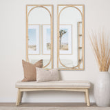 Mercana Reon Light Brown Wood Wall Mirror 70604