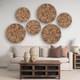 Into the Abyss II Light Brown Wood 24" Wall Art 70613 Mercana