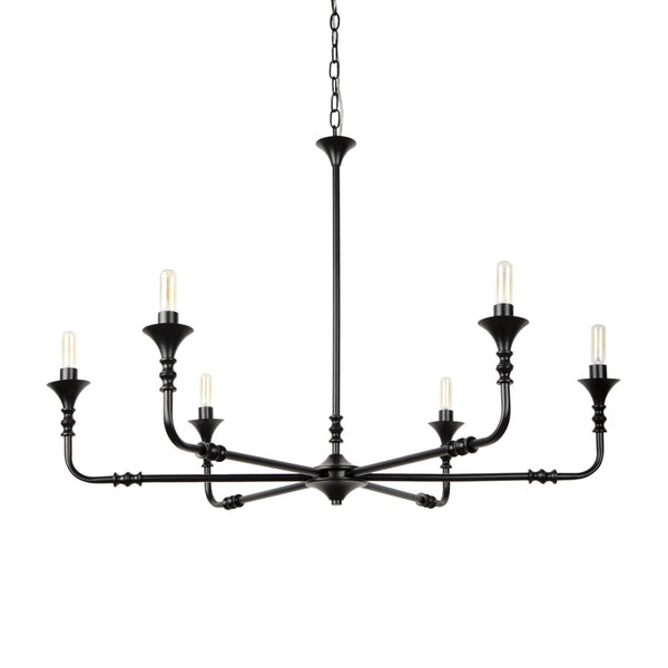 Mercana Gabriel Large Chandelier – Elevate Your Space with a Stunning Transitional Design for Modern Living Matte Black | Small 70694