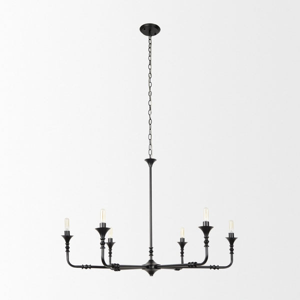 Mercana Gabriel Large Chandelier – Elevate Your Space with a Stunning Transitional Design for Modern Living Matte Black | Small 70694