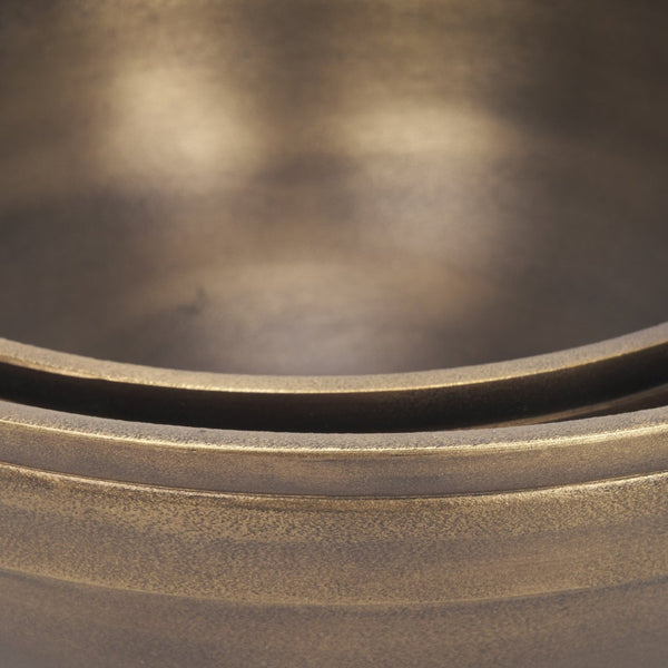 Mercana Tomiko Elegant Decorative Cast Aluminum Round Bowls Set - Timeless Sophistication for Any Space 70934