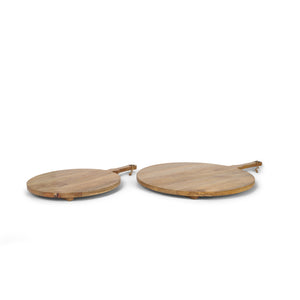 Mercana Karana Natural Solid Wood Round Serving Boards 70936