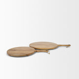 Mercana Karana Natural Solid Wood Round Serving Boards 70936