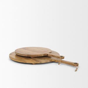Mercana Karana Natural Solid Mango Wood Serving Boards - Perfect for Charcuterie, Cheese, and Decor 70936
