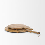 Mercana Karana Natural Solid Wood Round Serving Boards 70936