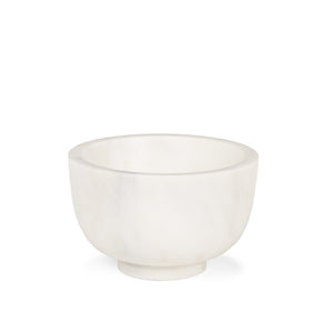Mercana Katora Premium Marble Bowl - Elegant Décor Accent for Home or Office, Perfect for Serving or Display White Marble | Small 70937