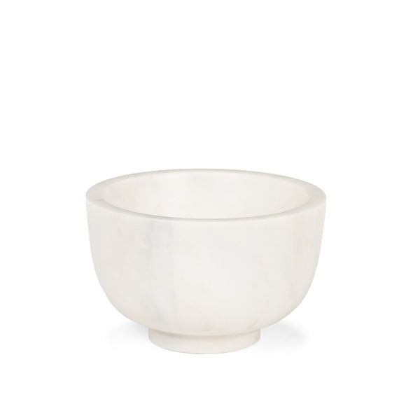 Mercana Katora Premium Marble Bowl - Elegant Décor Accent for Home or Office, Perfect for Serving or Display White Marble | Small 70937