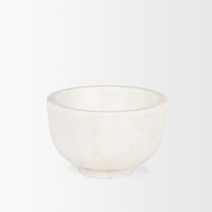 Mercana Katora Premium Marble Bowl - Elegant Décor Accent for Home or Office, Perfect for Serving or Display White Marble | Small 70937