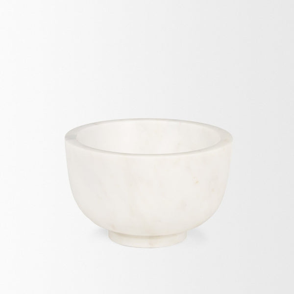 Mercana Katora Premium Marble Bowl - Elegant Décor Accent for Home or Office, Perfect for Serving or Display White Marble | Small 70937
