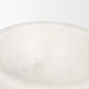 Mercana Katora Premium Marble Bowl - Elegant Décor Accent for Home or Office, Perfect for Serving or Display White Marble | Small 70937