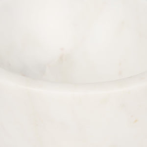Mercana Katora Premium Marble Bowl - Elegant Décor Accent for Home or Office, Perfect for Serving or Display White Marble | Small 70937
