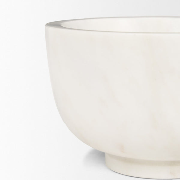 Mercana Katora Premium Marble Bowl - Elegant Décor Accent for Home or Office, Perfect for Serving or Display White Marble | Small 70937