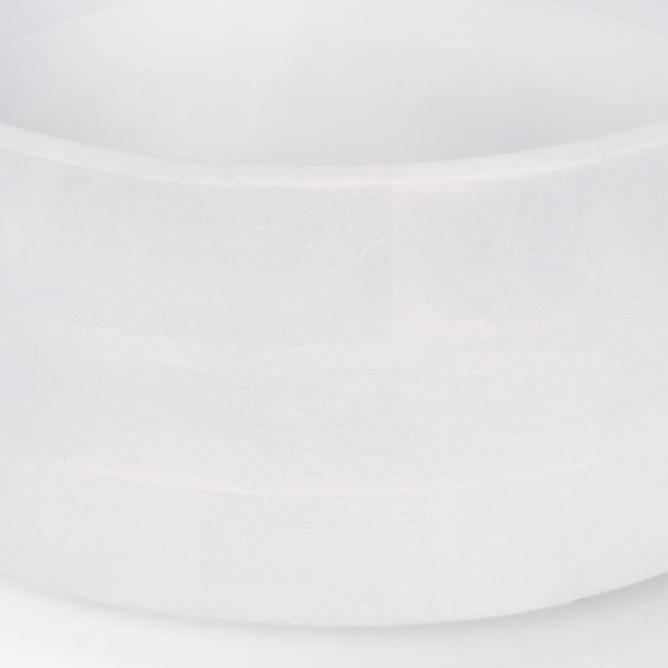 Mercana Kadara Elegant Solid Mango Wood Bowl - Versatile Centerpiece for Serving and Home Decor White Wash | Wood 70938